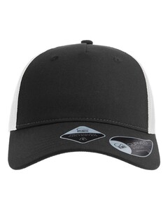 Atlantis Headwear ZION Black-Sustainable Five-Panel Trucker Cap Black