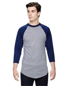 Augusta Sportswear 4420 Gray-Three-Quarter Sleeve Baseball Jersey Gray