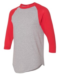 Augusta Sportswear 4420 Gray-Three-Quarter Sleeve Baseball Jersey Gray