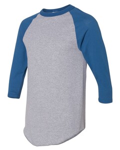 Augusta Sportswear 4420 Gray-Three-Quarter Sleeve Baseball Jersey Gray