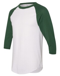 Augusta Sportswear 4420 White-Three-Quarter Sleeve Baseball Jersey White