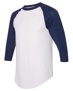 Three-Quarter Sleeve Baseball Jersey White Augusta Sportswear 4420 White