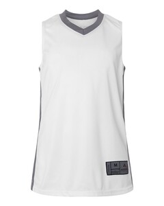 Augusta Sportswear 6887 White-Youth Match-Up Basketball Jersey White