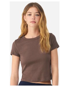 Bella + Canvas 1010 Brown-Women's Micro Rib Baby T-Shirt Brown