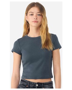 Bella + Canvas 1010 Navy-Women's Micro Rib Baby T-Shirt Navy