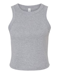 Women's Micro Rib Racer Tank Top Gray Bella + Canvas 1019 Gray