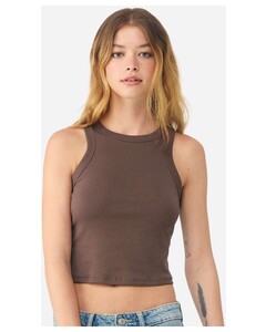 Bella + Canvas 1019 Brown-Women's Micro Rib Racer Tank Top Brown