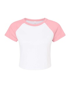 Bella + Canvas 1201 White-Women's Micro Rib Raglan Baby T-Shirt White