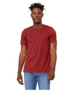 Bella + Canvas 3001CVC Red-Men's Best-Fit CVC Heather T-Shirt Red