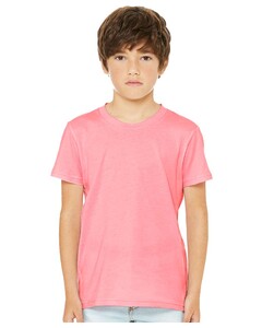 Bella + Canvas 3001YCVC Pink-Youth CVC Unisex Jersey T-Shirt Pink