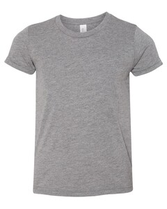 Youth Triblend Jersey Short Sleeve T-Shirt Gray Bella + Canvas 3413Y Gray
