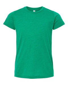 Bella + Canvas 3413Y Green-Youth Triblend Jersey Short Sleeve T-Shirt Green