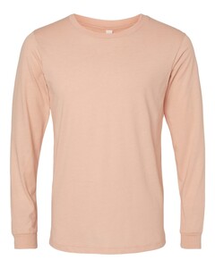 Unisex Heather CVC Long Sleeve T-Shirt Pink Bella + Canvas 3501CVC Pink