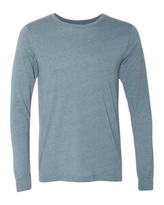 Bella + Canvas 3501CVC Blue-Unisex Heather CVC Long Sleeve T-Shirt Blue
