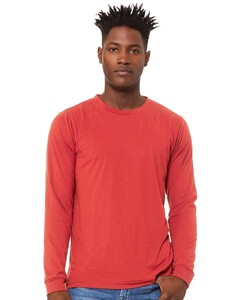 Unisex Triblend Long Sleeve T-Shirt Red Bella + Canvas 3513 Red