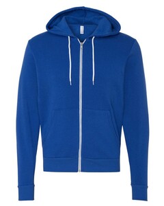 Unisex Sponge Fleece Zip-Up Hoodie Blue Bella + Canvas 3739 Blue