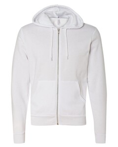 Unisex Sponge Fleece Zip-Up Hoodie White Bella + Canvas 3739 White