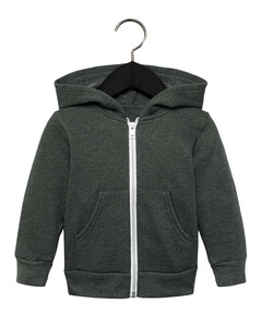 Toddler Sponge Fleece Full-Zip Hoodie Green Bella + Canvas 3739T Green