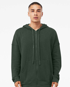 Unisex Sponge Fleece DTM Full-Zip Hoodie Green Bella + Canvas 3759 Green