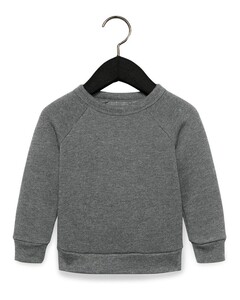 Bella + Canvas 3901T Gray-Toddler Sponge Fleece Raglan Crewneck Sweatshirt Gray