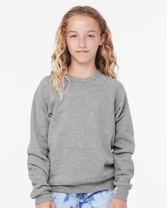Youth Sponge Fleece Crewneck Sweatshirt Gray Bella + Canvas 3901Y Gray