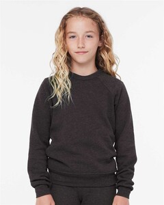Youth Sponge Fleece Crewneck Sweatshirt Gray Bella + Canvas 3901Y Gray