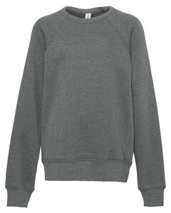 Youth Sponge Fleece Crewneck Sweatshirt Gray Bella + Canvas 3901Y Gray