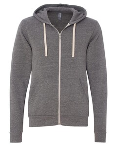 Unisex Triblend Sponge Fleece Full-Zip Hoodie Gray Bella + Canvas 3909 Gray