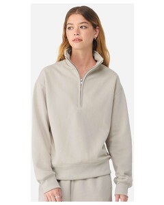 Bella + Canvas 4740 Brown-Unisex 10 oz Quarter-Zip Pullover Sweatshirt Brown