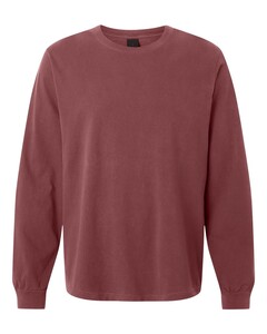 Bella + Canvas 4851GD Maroon-Unisex Heavyweight Garment-Dyed Long Sleeve Tee Maroon