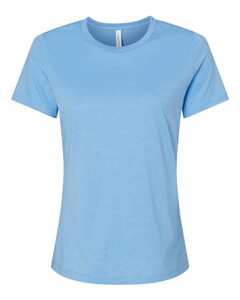 Women’s Relaxed Fit Heather CVC T-Shirt Blue Bella + Canvas 6400CVC Blue