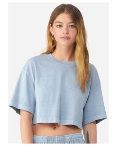 Bella + Canvas 6882GD Blue-Women's Garment-Dyed Cropped Tee Blue
