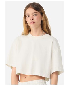 Bella + Canvas 6882GD White-Women's Garment-Dyed Cropped Tee White
