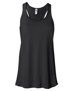 JustBlanks Women’s Sleeveless Perfect Tri Racerback Tank Top Back Neck Tape  Poly-Cotton Shirt Scoop Neck Tank Top for Women - Black - Small