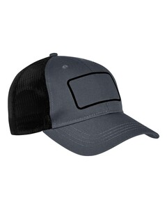 Patch Trucker Cap Gray Big Accessories BA656T Gray