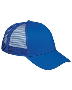 Twill Front Trucker Cap Blue Big Accessories BX019 Blue