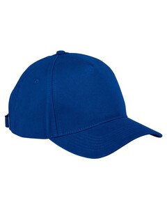 Five-Panel Brushed Twill Cap Blue Big Accessories BX034 Blue