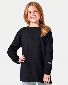 Champion CH1751 Black-Youth Long Sleeve T-Shirt Black