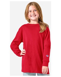Champion CH1751 Red-Youth Long Sleeve T-Shirt Red