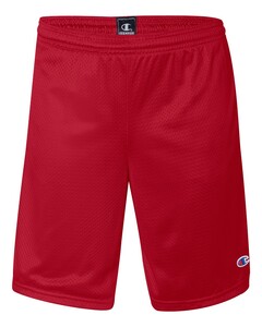 Polyester Mesh 9" Shorts with Pockets Red Champion S162 Red