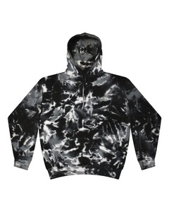 Colortone 8777 Black-Tie-Dyed Hooded Sweatshirt Black