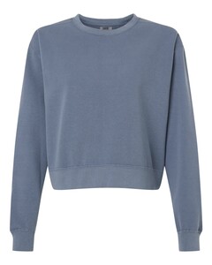 Comfort Colors 1566L Blue-Women's Garment-Dyed Mid-Length Crewneck Sweatshirt Blue
