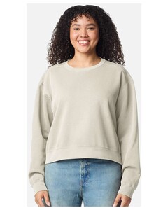 Comfort Colors 1566L Natural-Women's Garment-Dyed Mid-Length Crewneck Sweatshirt Natural