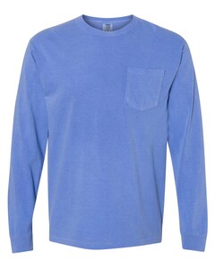 Long Sleeve Pocket T-Shirt Blue Comfort Colors 4410 Blue