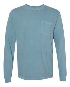 Comfort Colors 4410 Blue-Green-Long Sleeve Pocket T-Shirt Blue-Green
