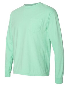 Comfort Colors 4410 Blue-Long Sleeve Pocket T-Shirt Blue