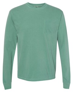 Comfort Colors 4410 Green-Long Sleeve Pocket T-Shirt Green