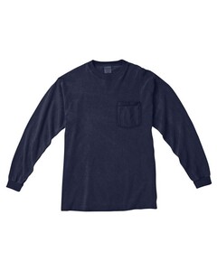 Comfort Colors 4410 Navy-Long Sleeve Pocket T-Shirt Navy
