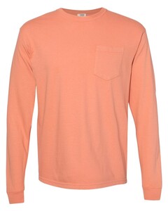Long Sleeve Pocket T-Shirt Orange Comfort Colors 4410 Orange
