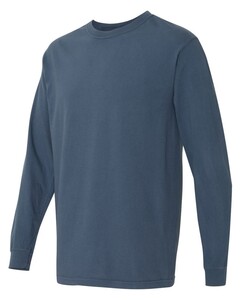 6.1 Ounce Ringspun Cotton Long Sleeve T-Shirt Navy Comfort Colors 6014 Navy